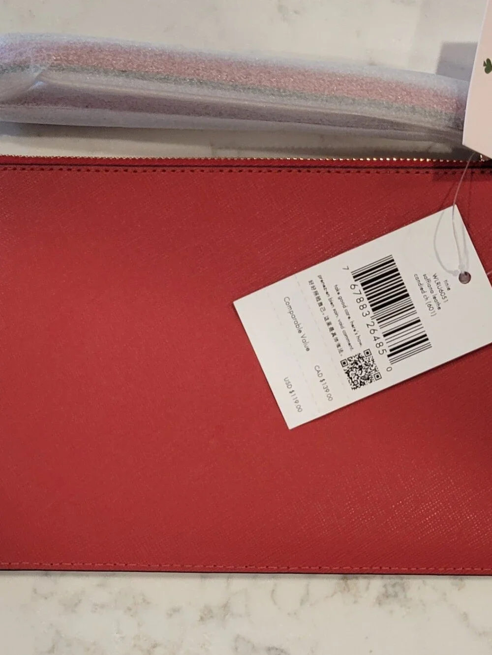 Kate Spade NY Candied Cherry Saffiano Leather Wristlet